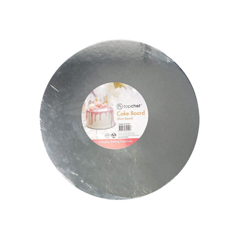 Topchef Round Cake Board/Base Home/Kitchen Baking Pastry Accessory Grey 35cm