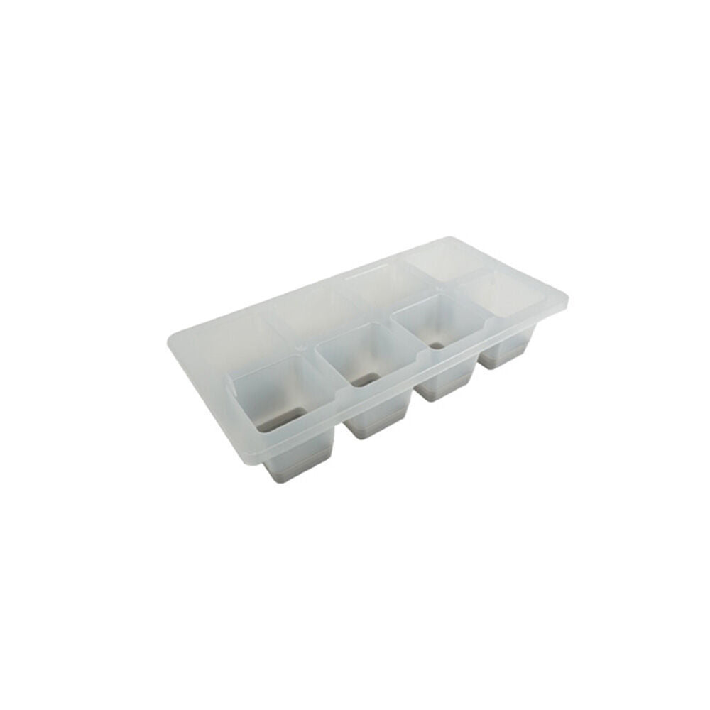 Topchef Jumbo Flexible Ice Cube Tray w/ Soft Base - White (6 Pack) — image 3