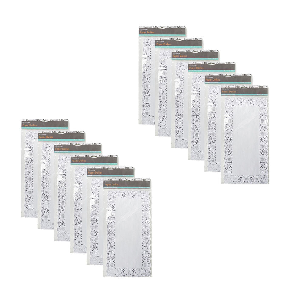 Topchef 30pc TopChef Large Paper Doilies Disposable Placemats/Coasters 32x22cm Asstd (12 Pack)
