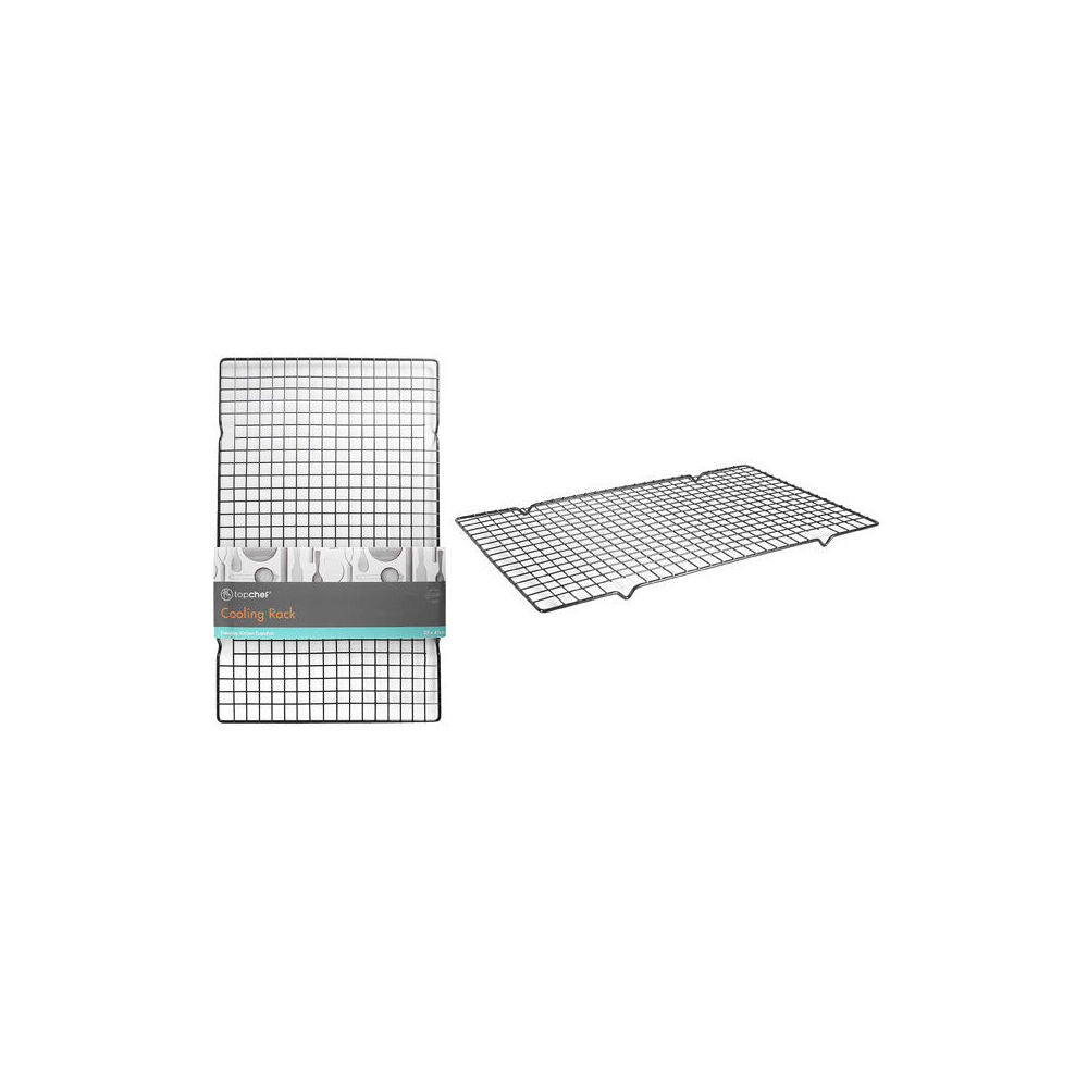 Topchef Coated Iron Kitchen Baking Cooling Rack Tray 29x43cm Black (6 Pack) — image 3