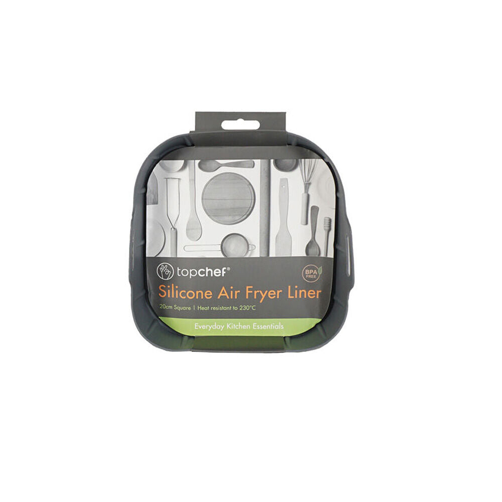 Topchef Non Stick Silicone Air Fryer Liner Square Reusable Cooking Mat — 20cm