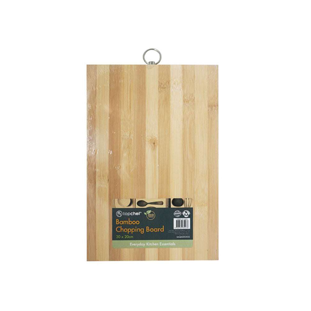 Topchef Non Slip Bamboo Chopping Board 30x20cm Wooden Cutting Board Brown