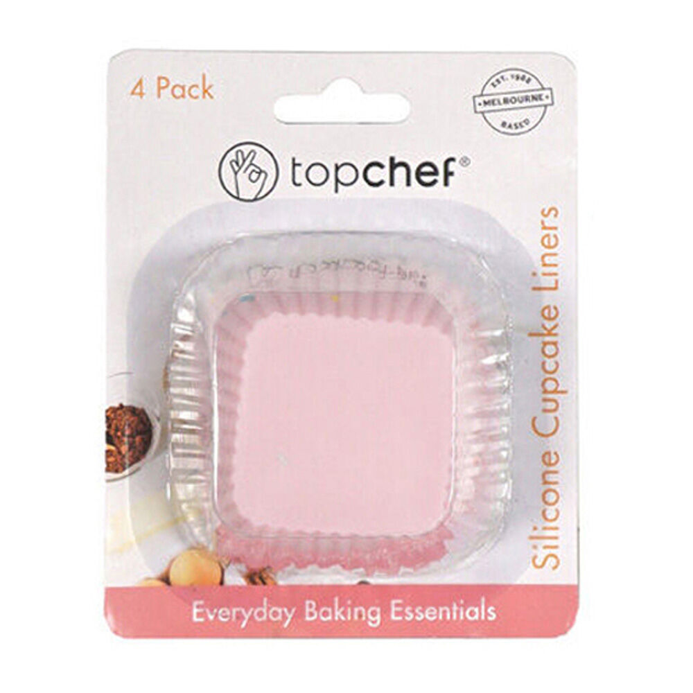 Topchef 5pc Topchef Silicone Cupcake Liner Patties Square Multicoloured Assorted (12 Pack) — image 2