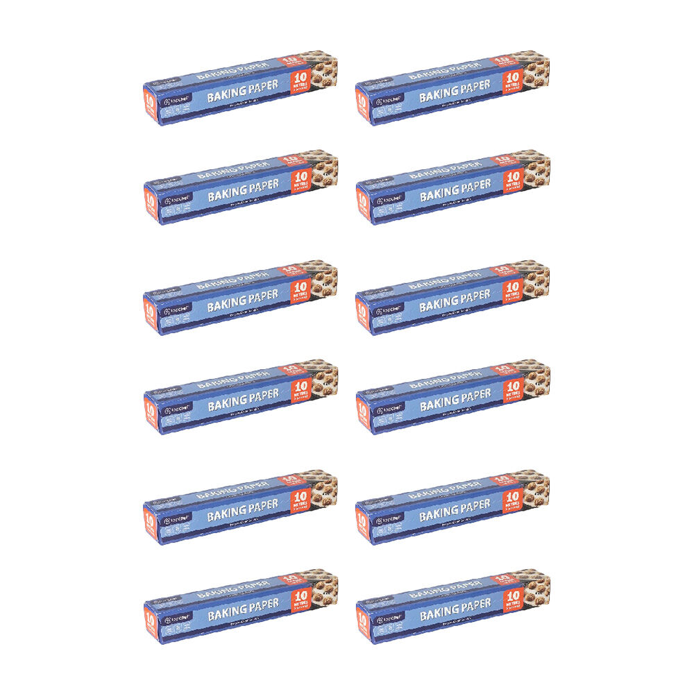 Topchef Non-Stick Heat Resistant Baking Paper 10m Roll (12 Pack)