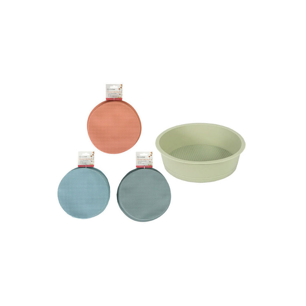 Topchef 20x5.5cm Silicone Heat Resistant Round Cake Mould Assorted — image 2