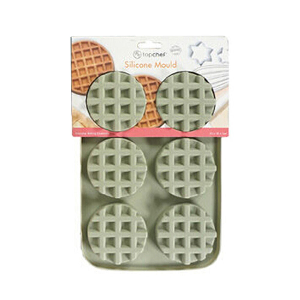 Topchef 6pc Topchef Silicone Heat Resistant Waffle Mould 25.5x18cm Assorted (6 Pack) — image 2