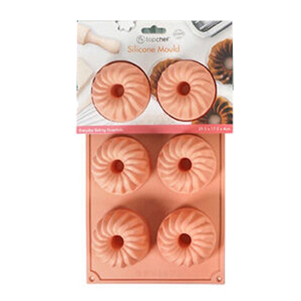 Topchef Silicone Heat Resistant Mini Bundt Mould 29.5x17.5cm Assorted (6 Pieces)