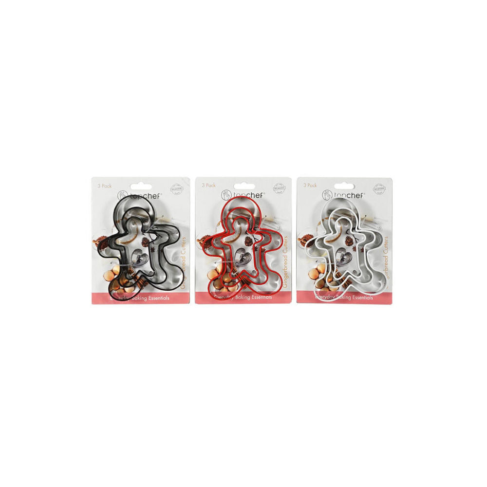Topchef Stainless Steel Ginger Bread Cutters Baking Set Assorted (3 Pieces) — image 2