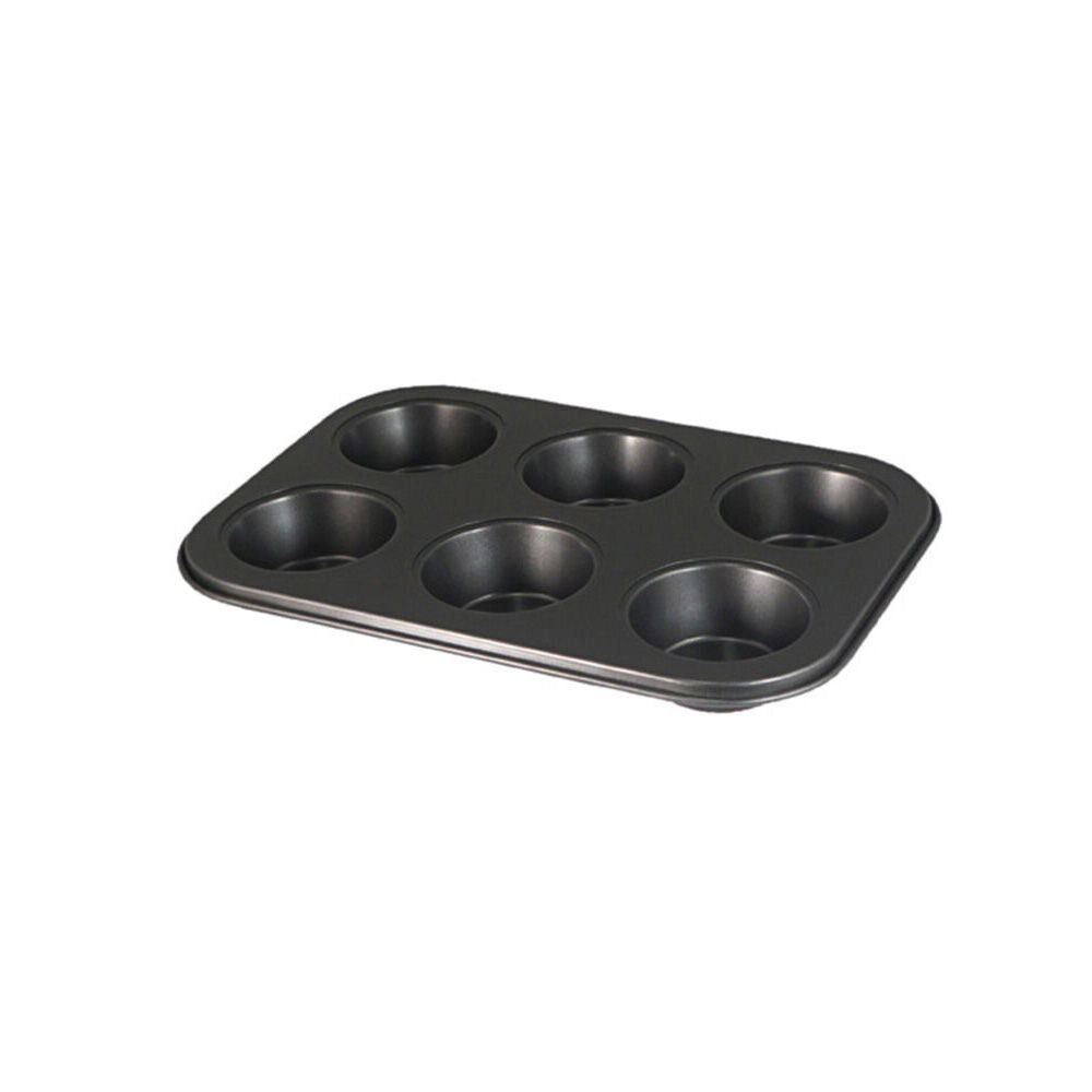 Topchef Non-Stick 6 Cup Carbon Steel Muffin/Cupcake Mold Pan Rectangular (6 Pack) — image 3