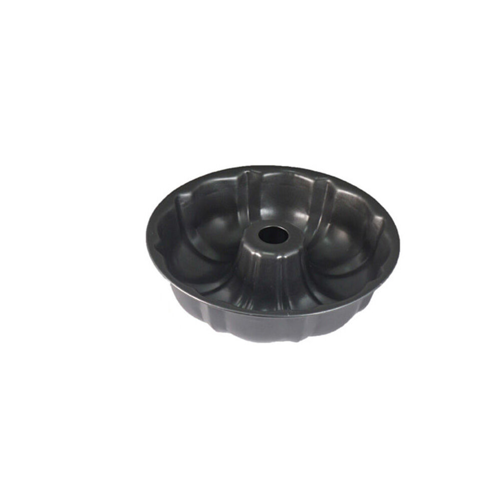 Topchef Non-Stick Carbon Steel Bundt Pan 26x6.5cm Round Baking Pan Black (6 Pack) — image 3