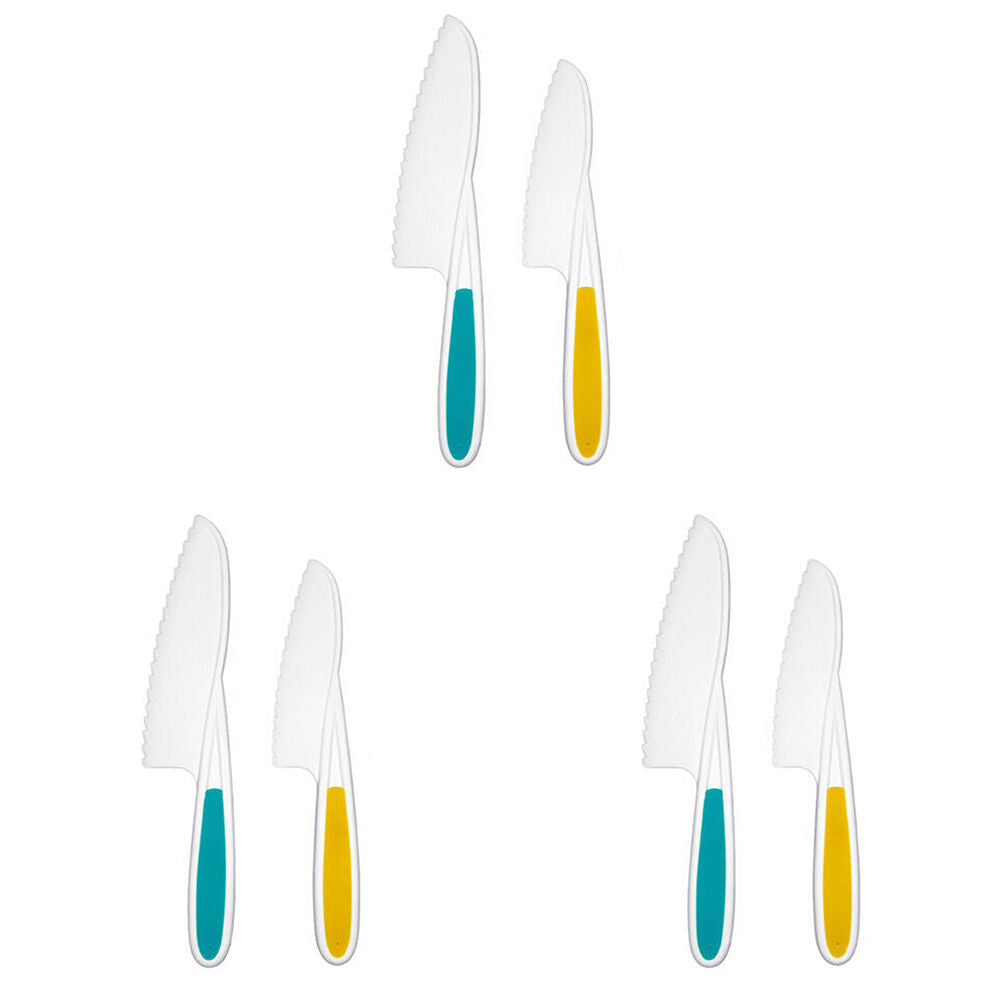 Topchef 2pc Topchef Kids Friendly Silicone Cutting Kitchen Knives Multicoloured (3 Pack)