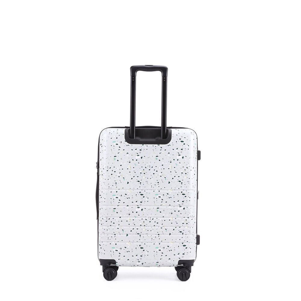 Kate Hill 66x34cm White Suitcase Lightweight Terrazzo Medium Travel Luggage — image 2