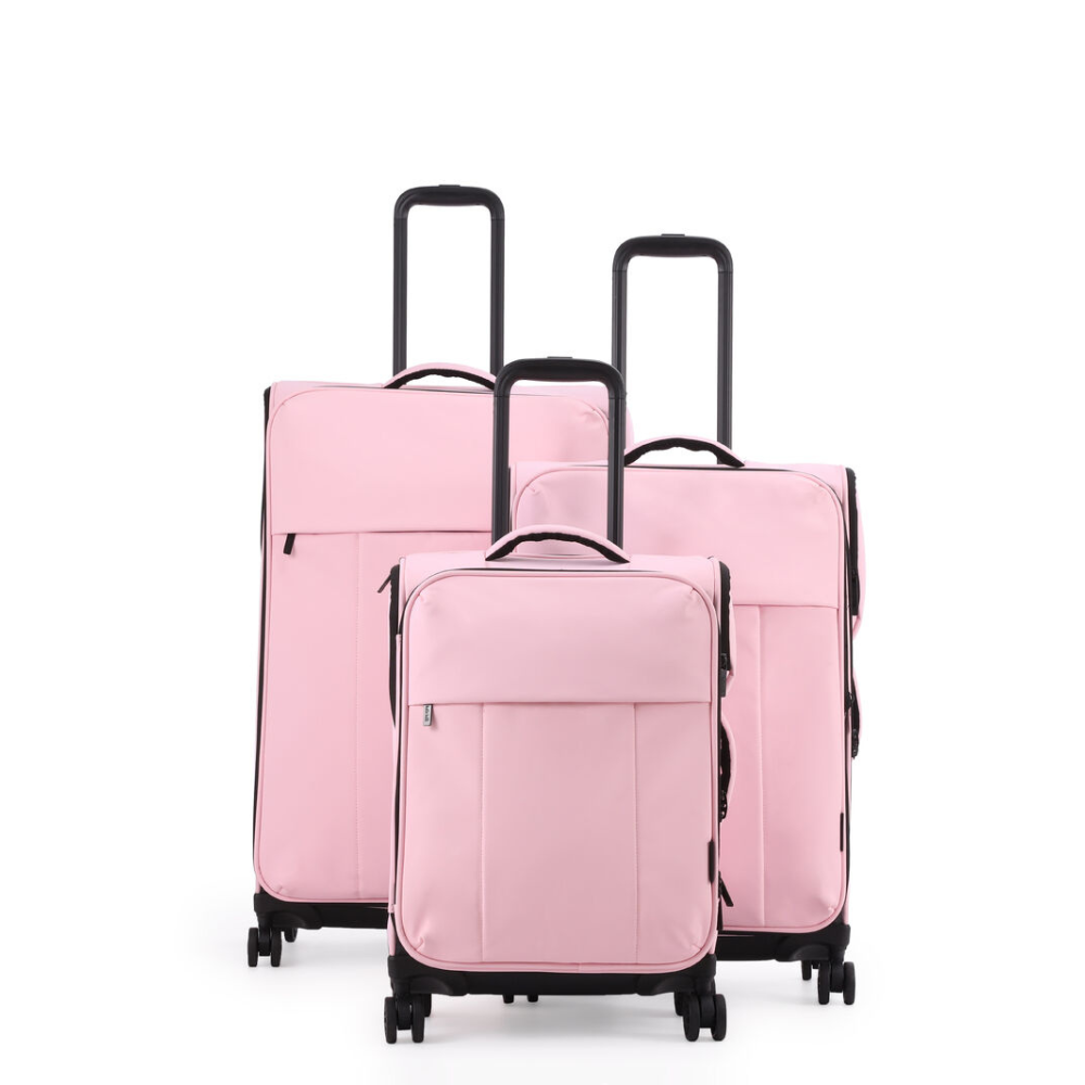 Kate Hill Willow Travel Luggage Set Suitcase Lightweight Expandable (3 Pieces) — Pink