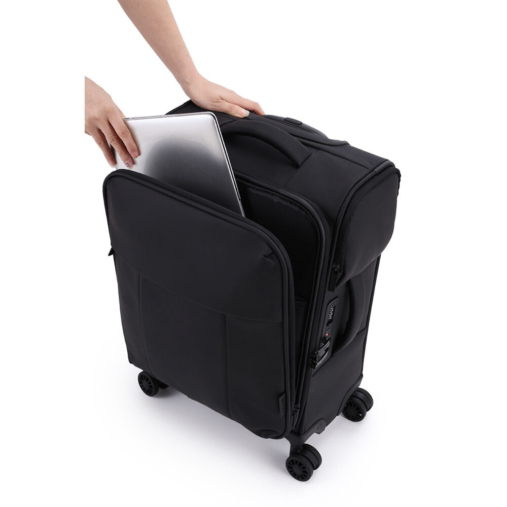 Kate Hill 49x25cm Black Suitcase Lightweight Willow Small Travel Luggage — image 8