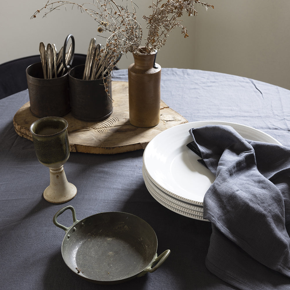 Bambury Ultra soft Linen Napkin Set 45x45cm Charcoal Linen Woven Home Decor (2 Pieces) — image 2