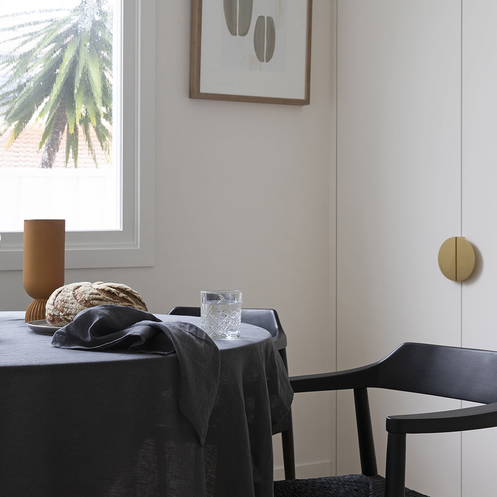 Bambury Ultra soft Linen Napkin Set 45x45cm Charcoal Linen Woven Home Decor (2 Pieces) — image 3