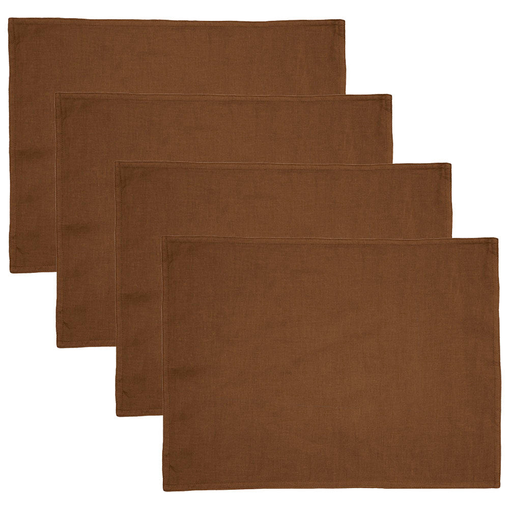 Bambury Tableware/Dinnerware Linen Placemat 33x45cm Hazel Home Decor (4 Pack)