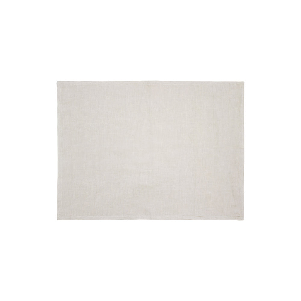 Bambury Tableware/Dinnerware Linen Placemat 33x45cm Pebble Home Decor