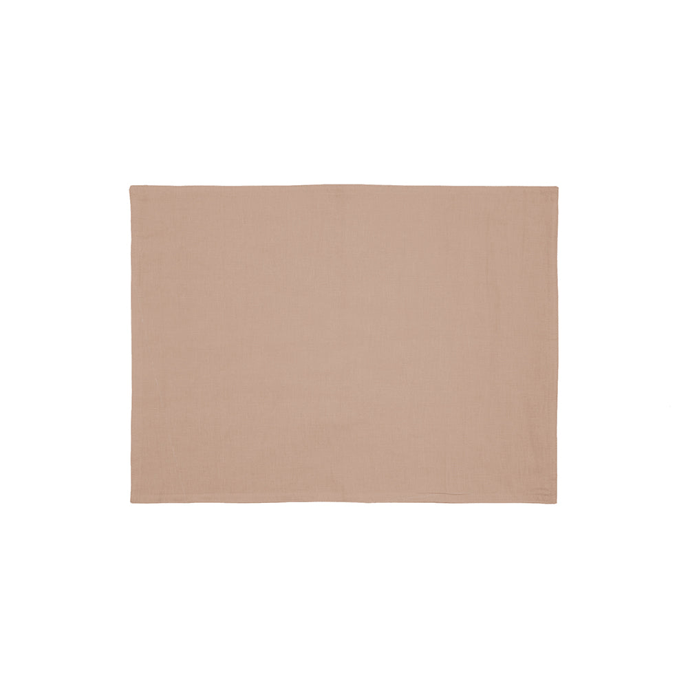 Bambury Home Decor Tableware/Dinnerware Linen Placemat 33x45cm Tea Rose