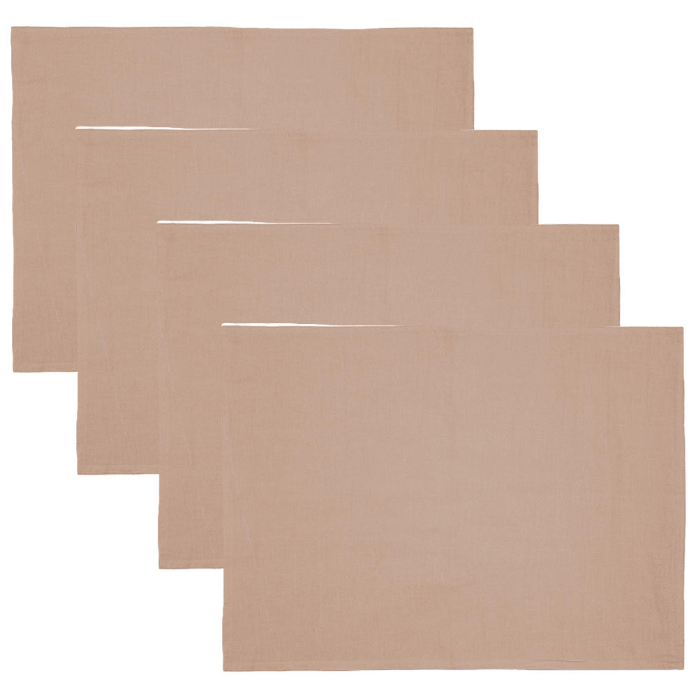 Bambury Tableware/Dinnerware Linen Placemat 33x45cm Tea Rose Home Decor (4 Pack)
