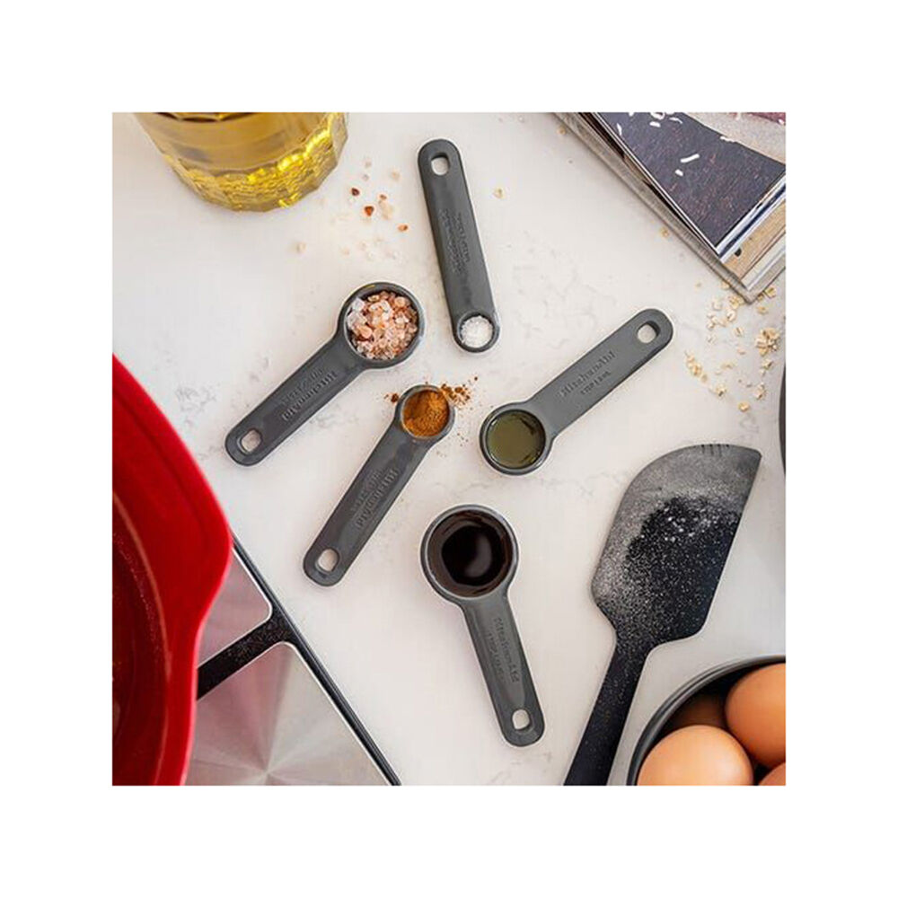 Kitchenaid 5pc KitchenAid Measuring Spoons Cooking Utensil Charcoal Grey (2 Pack) — image 5