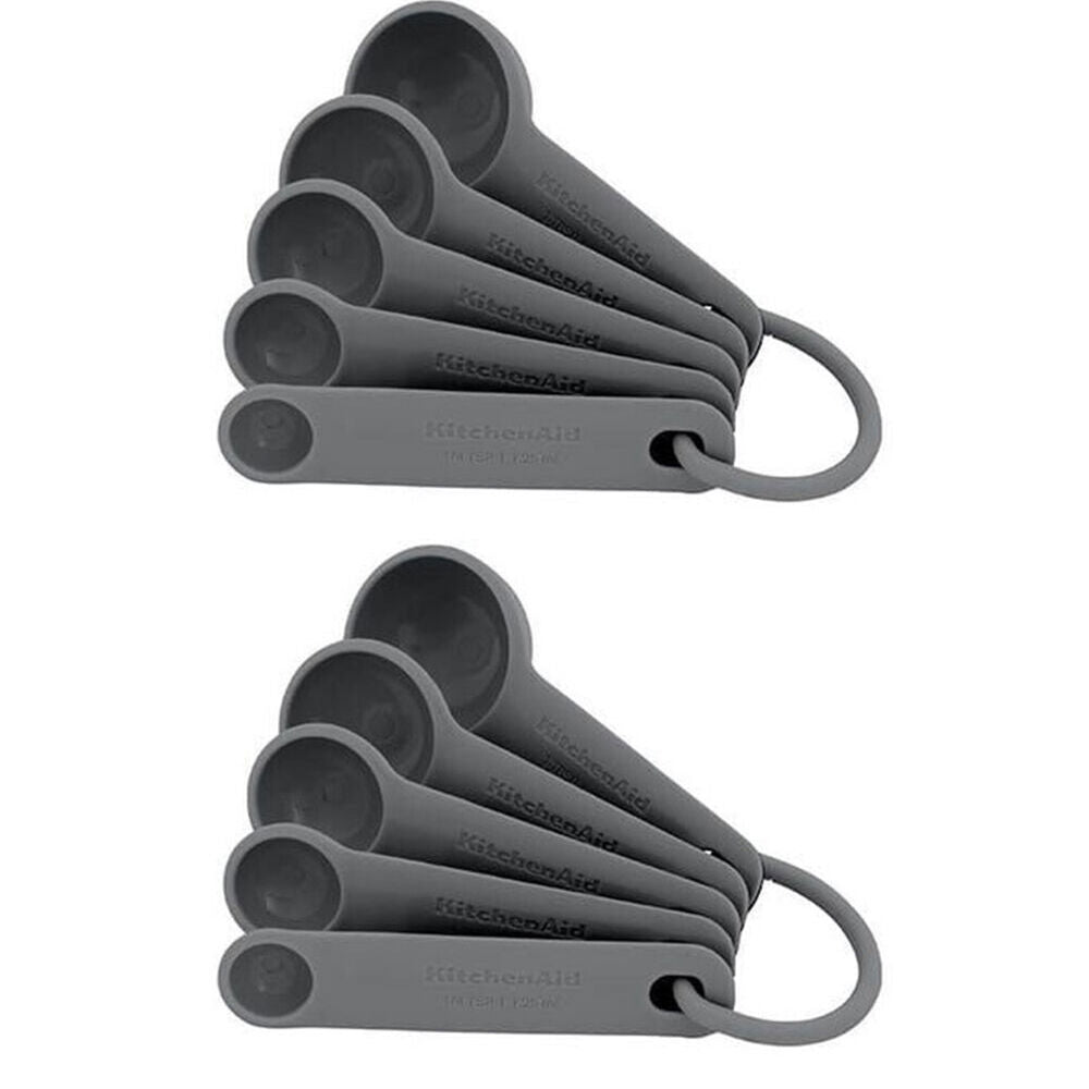Kitchenaid 5pc KitchenAid Measuring Spoons Cooking Utensil Charcoal Grey (2 Pack)