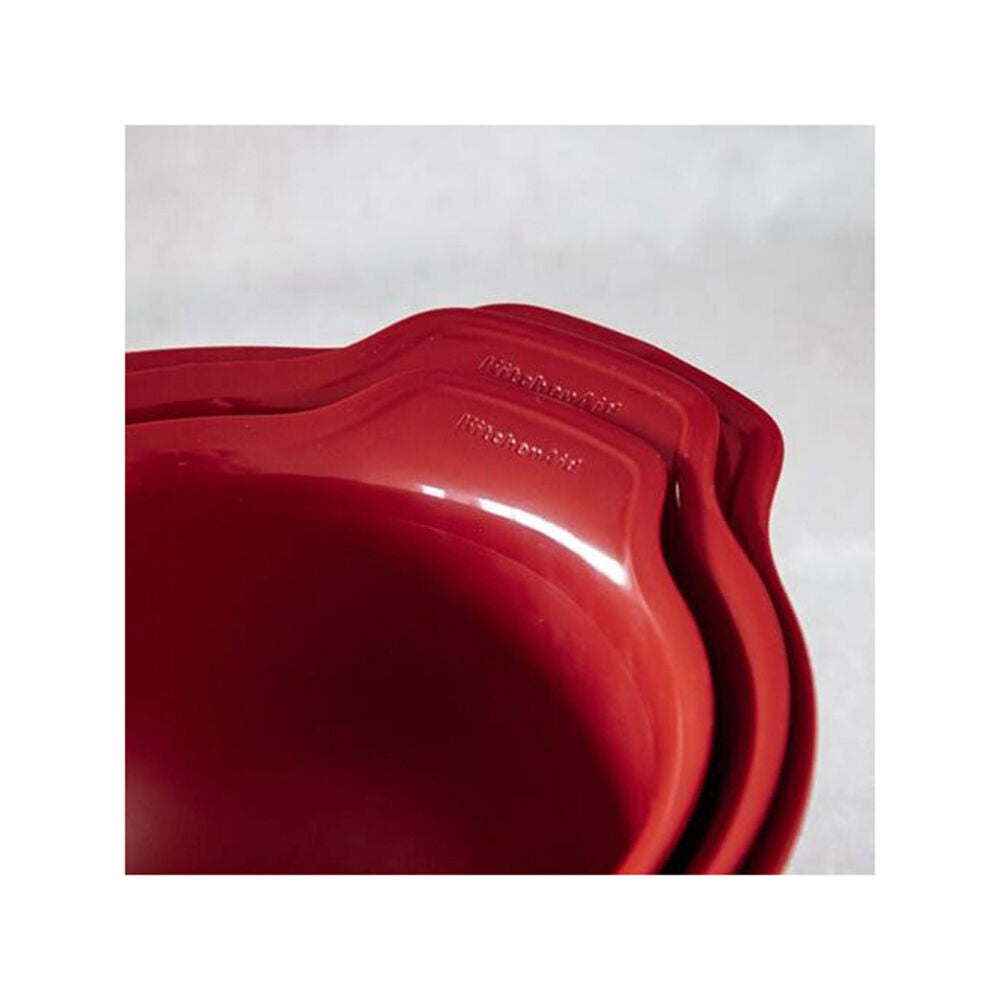 Kitchenaid Non-Slip Cooking Utensil Mixing Bowls Sleeved Empire Red (3 Pieces) — image 4