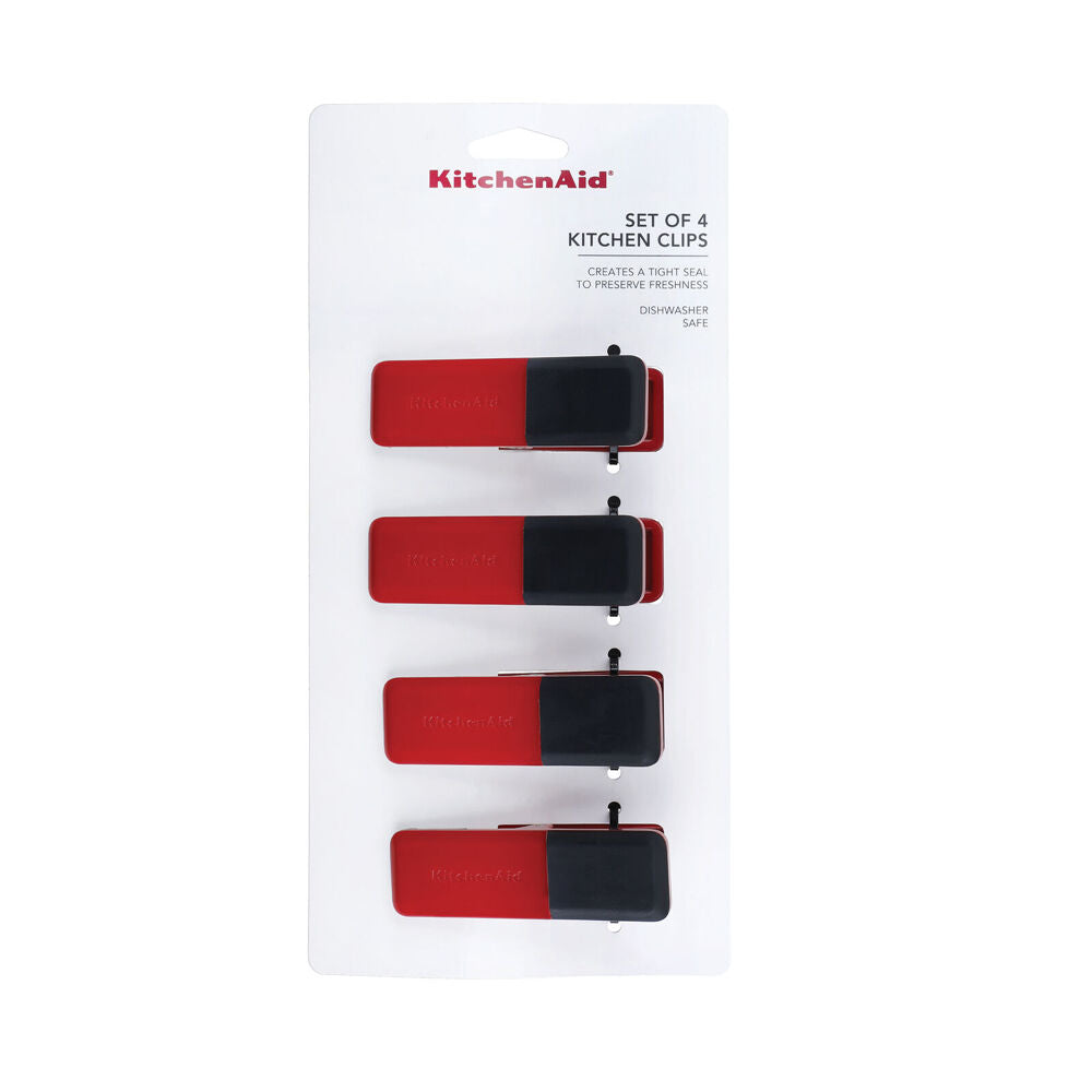 Kitchenaid Kitchen Clips Pantry Accessory Seal Food Bags Empire Red (4 Pieces) — image 2