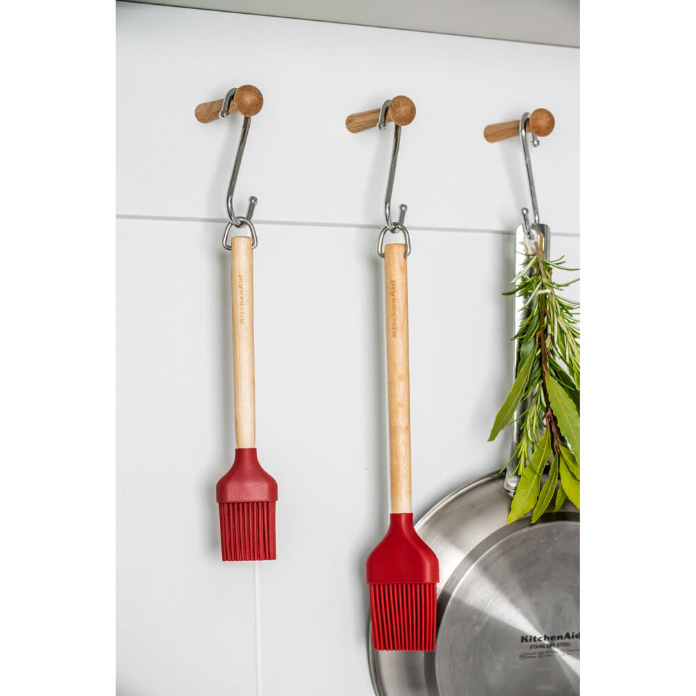 Kitchenaid Empire Red Birchwood Handle Pastry Brush Silicon Cooking Utensil — image 5