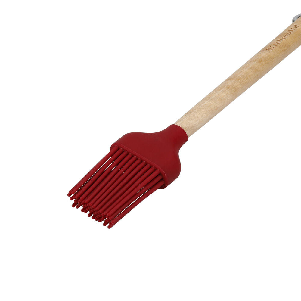 Kitchenaid Empire Red Birchwood Handle Pastry Brush Silicon Cooking Utensil — image 3