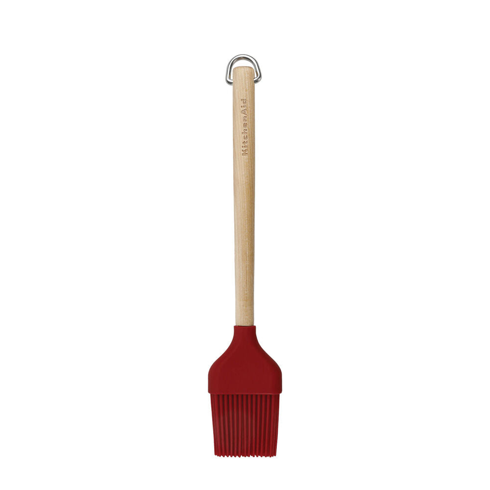 Kitchenaid Empire Red Birchwood Handle Pastry Brush Silicon Cooking Utensil