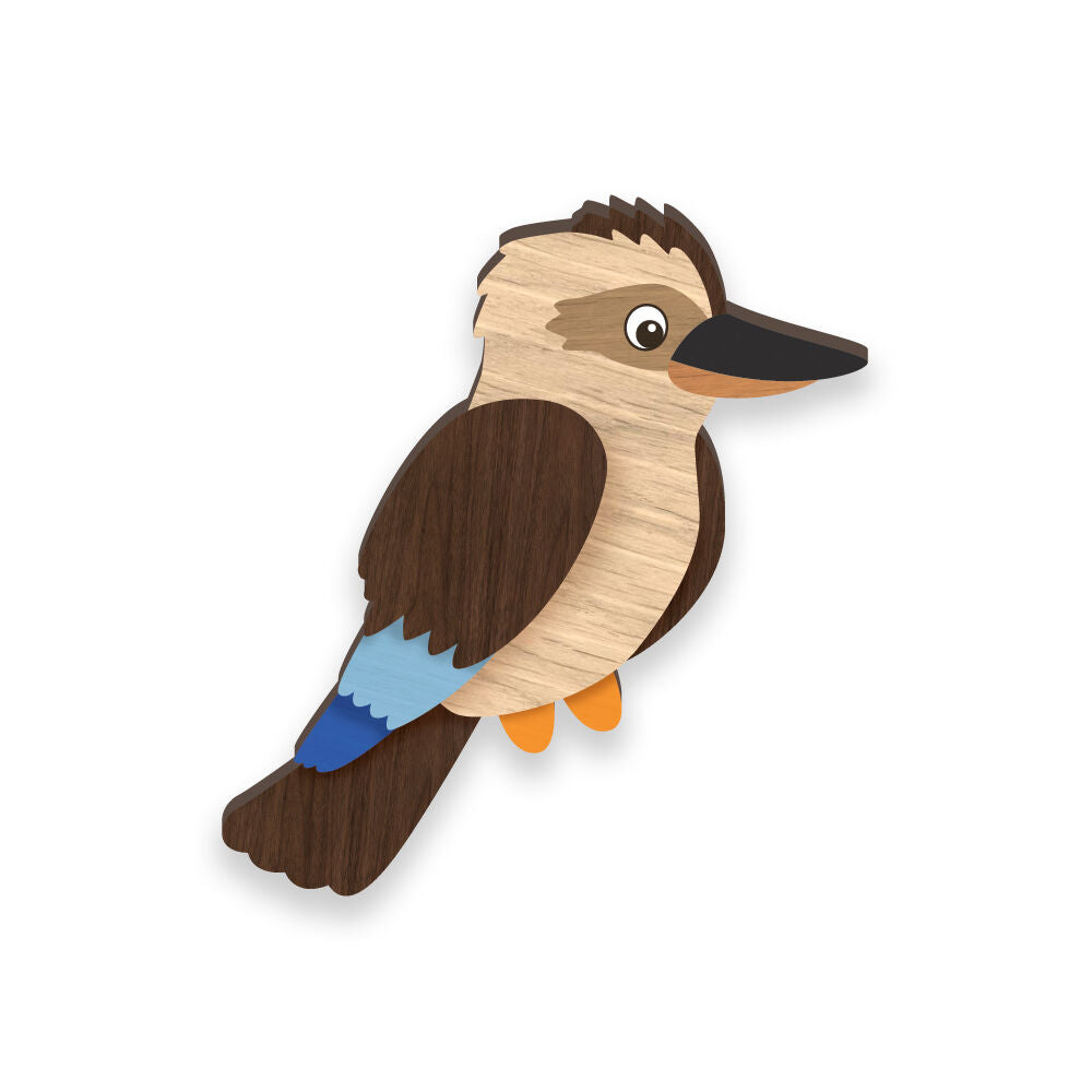 LMD Kookaburra Handmade Animal Wood Ref Magnet Fridge Kitchen Home Decor (6 Pieces) — image 2