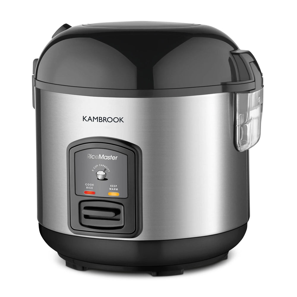 Kambrook Rice Master Cooker/Steamer 5 Cup Stainless Steel w/ Spoon/Cup Silver — image 2