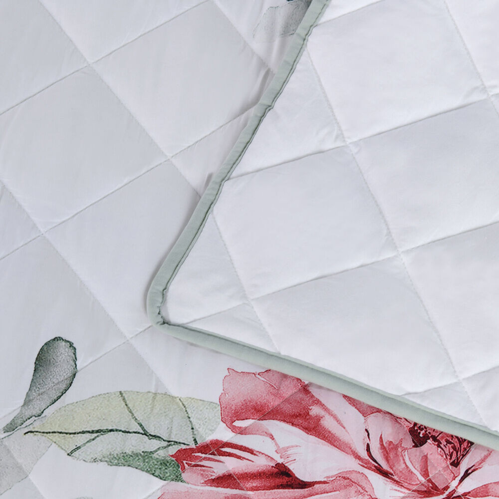 Bianca Coleraine Poly Bedspread Pillowcase Set White Floral — image 4
