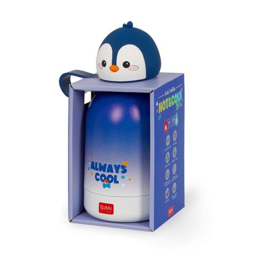 Legami 310ml BFF Kids Bottle Penguin Theme Vacuum Flask 12Hr Hot 24Hr Cold — image 6