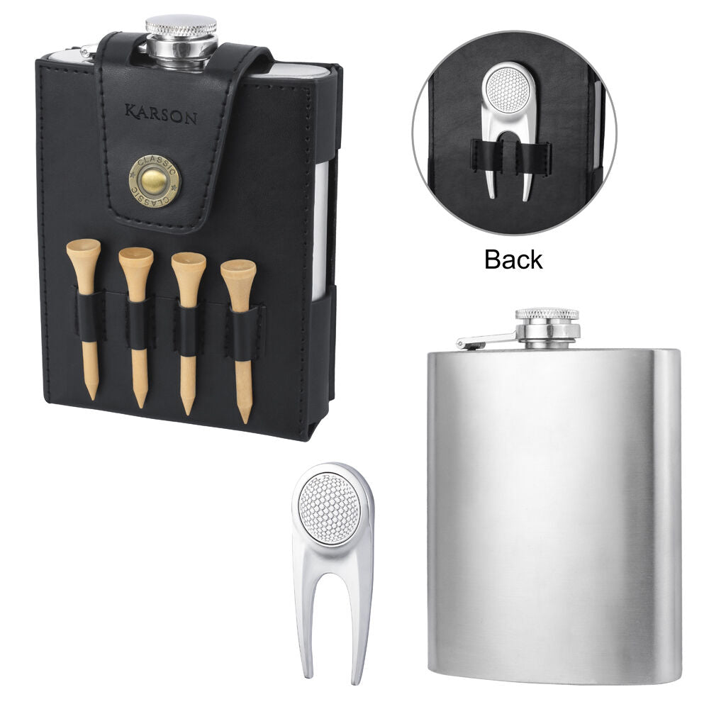 NF Living Karson Golf Gift Set 13x10 Complete Accessory Stainless Steel (6 Pieces)