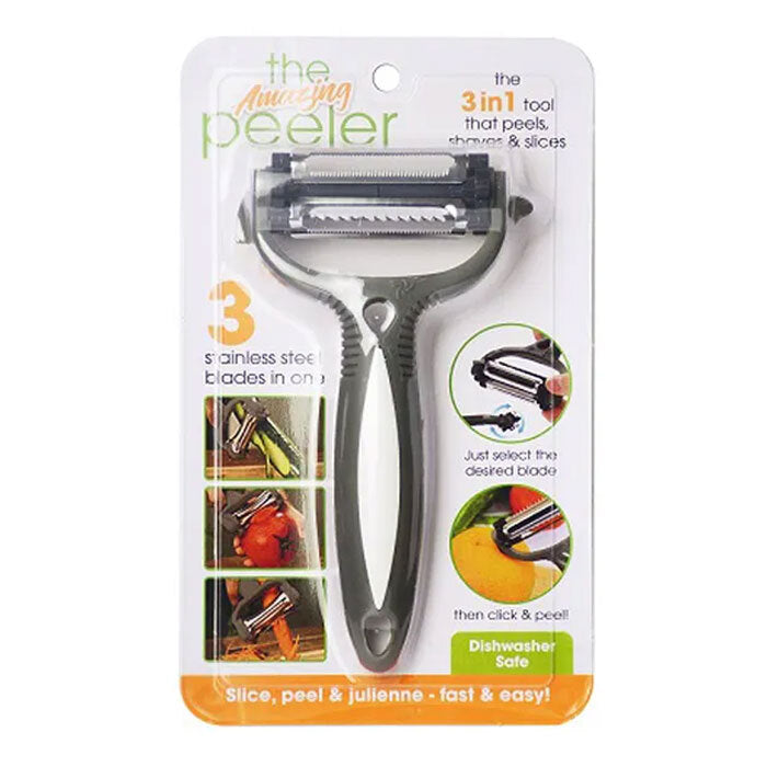 Unbranded The Amazing Peeler Vegetable/Fruit Stainless Steel Food Slicer/Cutter/Shaver GRY — image 2