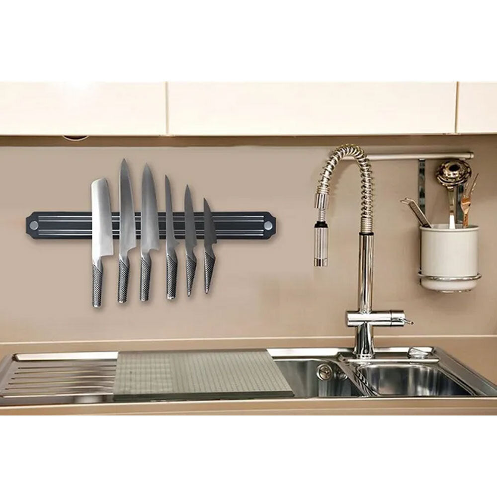 Magnetic 38cm Strip Organiser Storage Holder Wall Mounted Rack f/Knife/Knives (2 Pack) — image 4