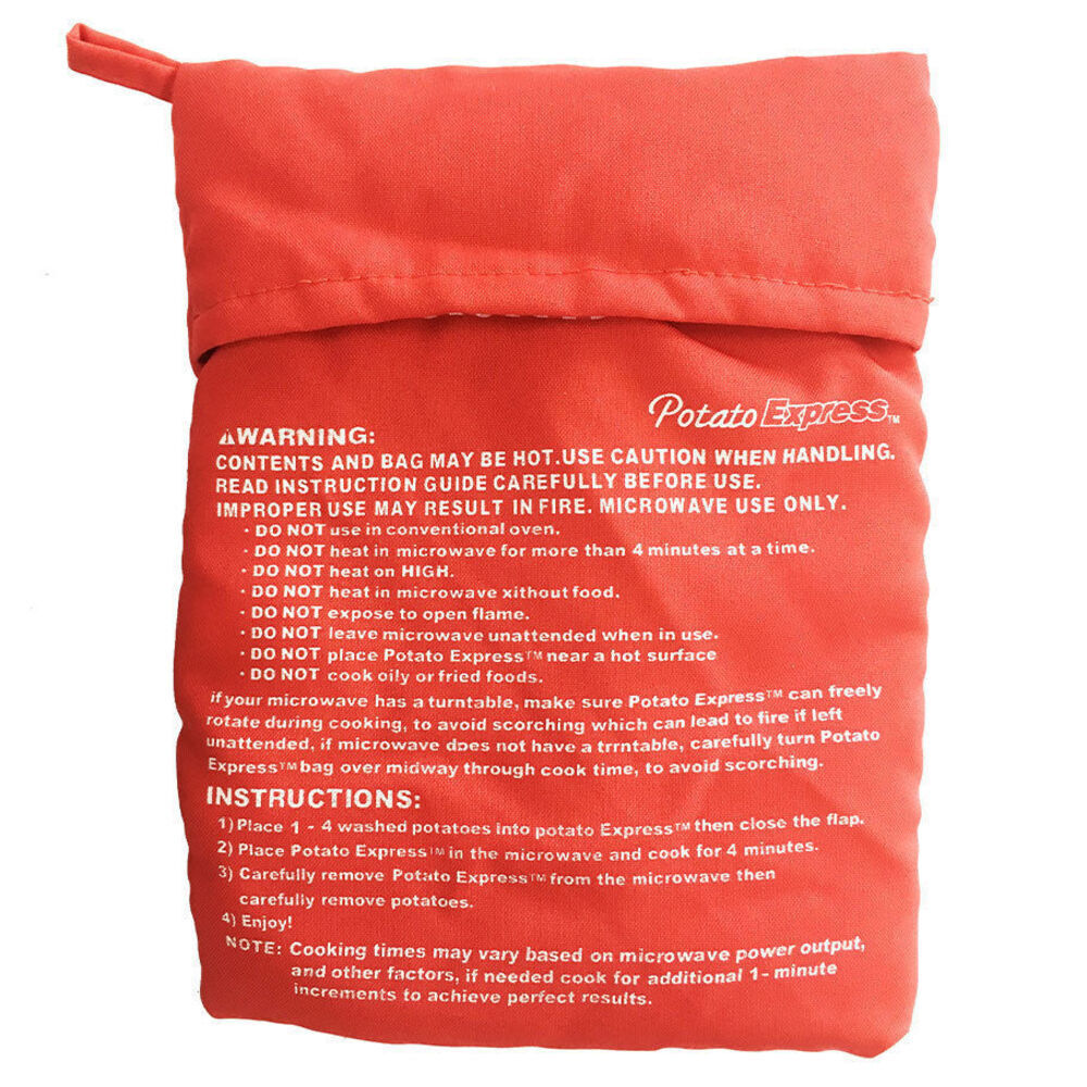 Uniwide Perfect Baked Potato Instant Microwave Bag Cooker Corn/Bread Washable/Reusable — image 2