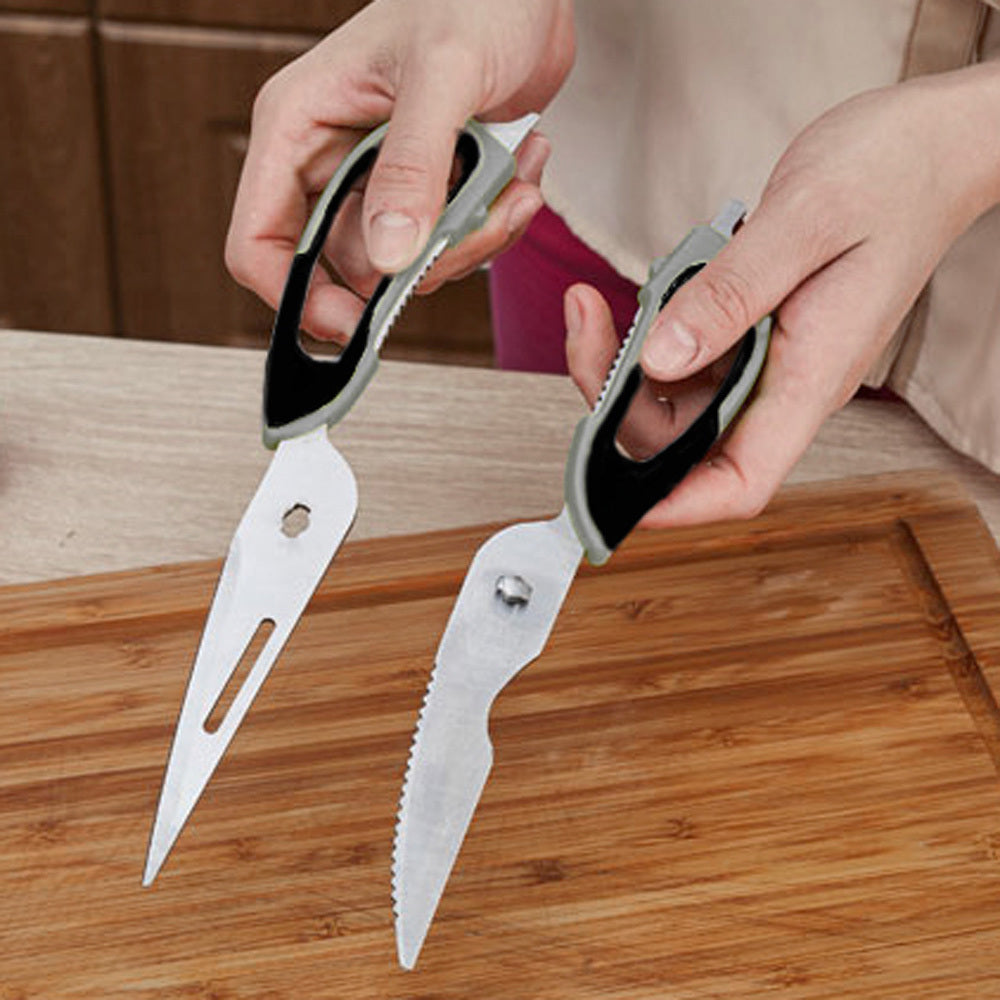 Unbranded Kitchen 7-in-1 Stainless Steel Super Scissors - Black — image 5