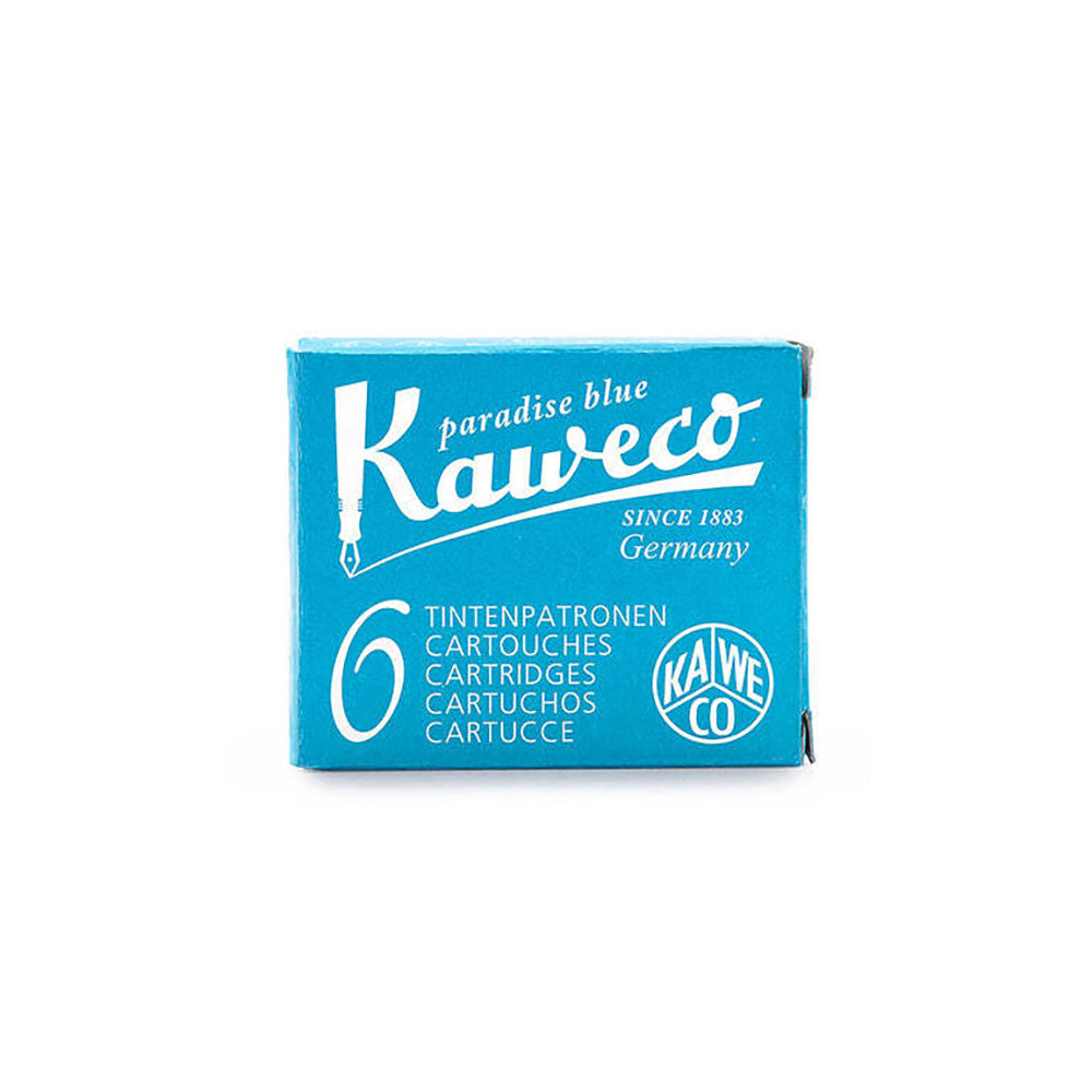 Kaweco Fountain Pen Ink Cartridges Refill Writing Stationery Set Turquoise (6 Pieces)