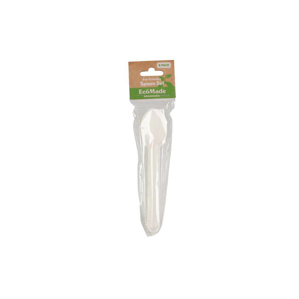 Ecomade Spoon Set Durable Reusable Cutlery Dininerware Essential 16cm (8 Pieces)