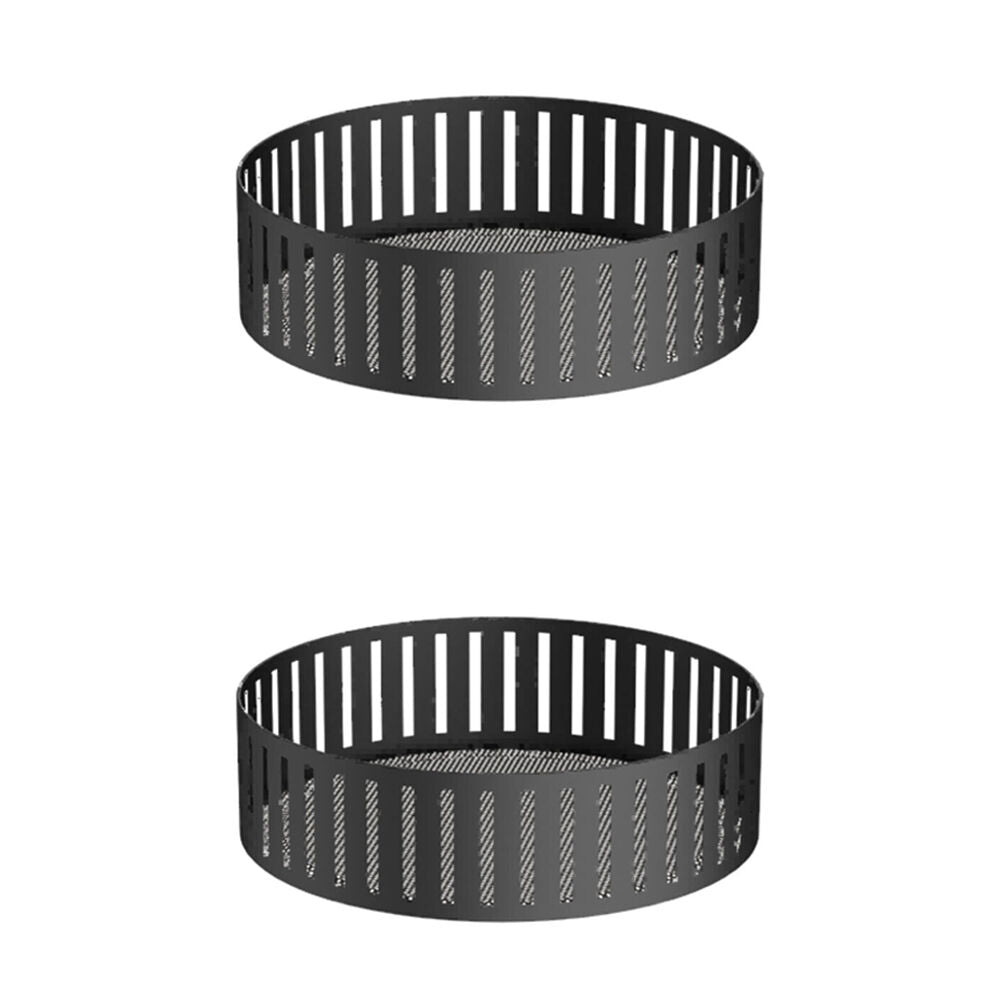 Hudson Wireware Range Fruit Basket Rust Resistant Organiser 30.5cm Black (2 Pack)