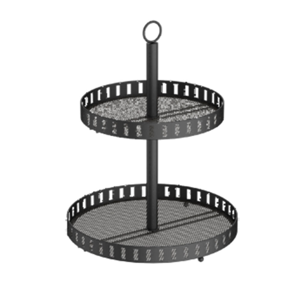 Hudson Wireware Range Round 2 Tier Cupcake Holder Home Organiser 30x38cm Black