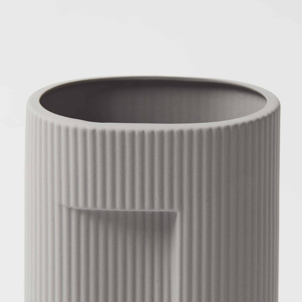 Pilbeam Living Tromso Matte Finish Modern Porcelain Clay Vase Home Decor Grey — image 5