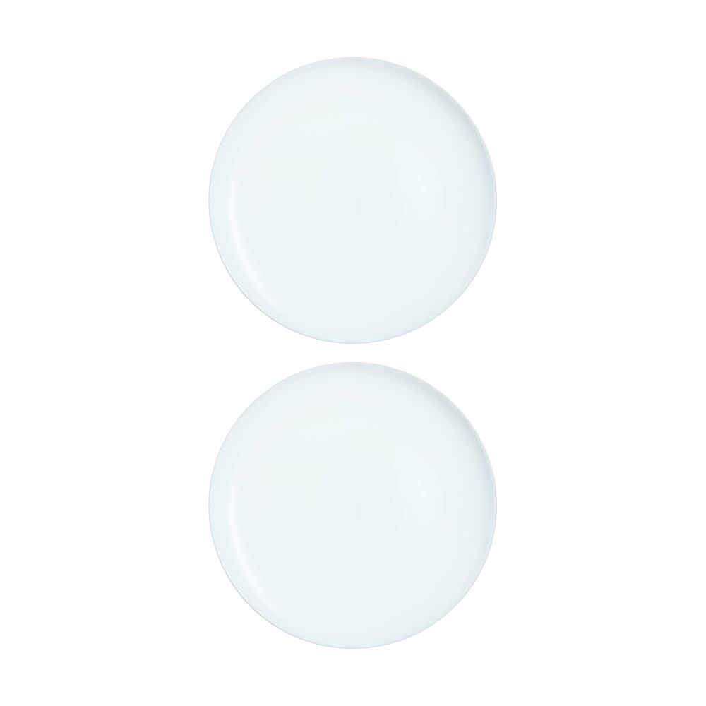 Luminarc Diwali Pizza/Serving Platter 32cm Serveware Opal Glass White (2 Pack)