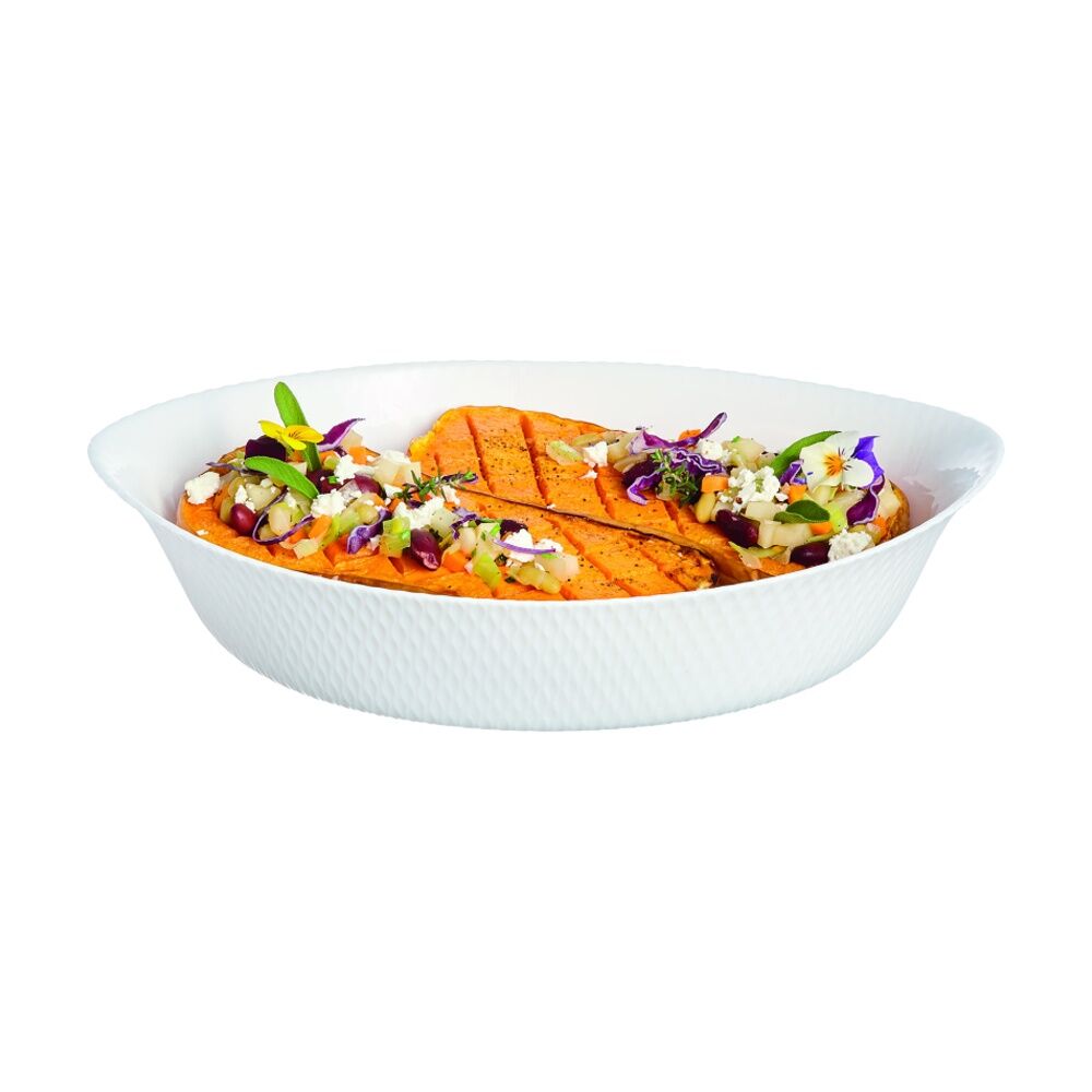 Luminarc Smart Wavy Oval Baking Dish 32x20cm Bakeware Opal Glass White (2 Pack) — image 5