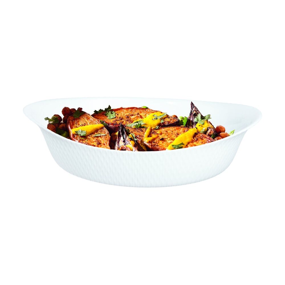 Luminarc Smart Wavy Oval Baking Dish 29x17cm Opal Glass Bakeware White — image 3