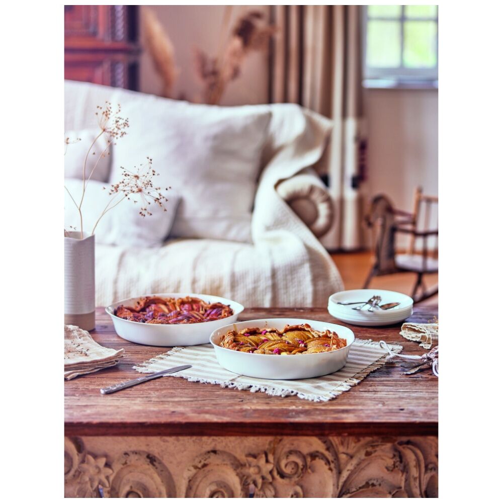 Luminarc Smart Wavy Round Baking Dish 26x7cm Bakeware Opal Glass White (2 Pack) — image 9