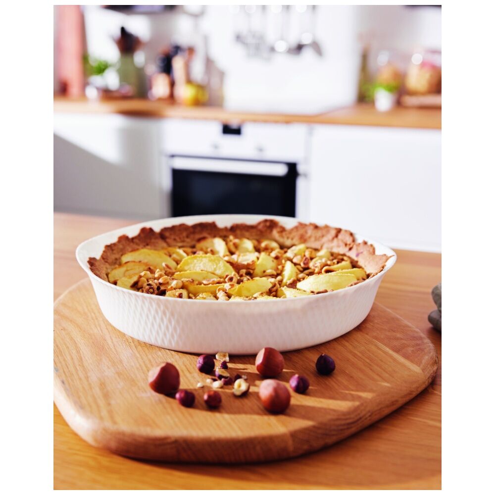 Luminarc Smart Wavy Baking Tart Dish 28x5cm Bakeware Opal Glass White (2 Pack) — image 2